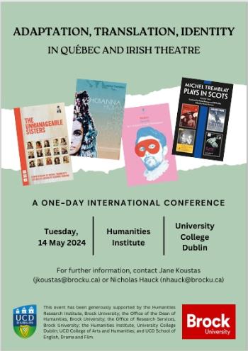 \'Adaptation, Translation, Identity in Québec and Irish Theatre\' Conference 